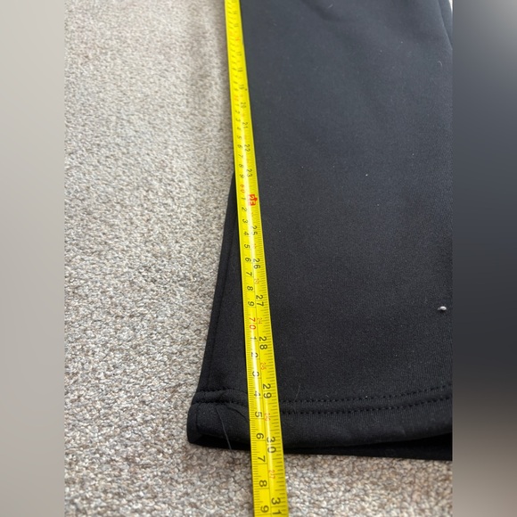 Alo Cotton Drawstring Black Sweatpants Black Logo Straight Leg loungewear - Picture 10 of 10